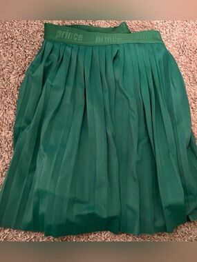 Prince Emerald Green Pleated Skater Skirt